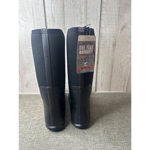 Fans Waterproof Farming Fishing & Hunting Boots Mens Size 13 Black Rubber Upper - Picture 3 of 7